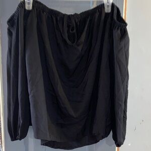 Elegant Black Off-Shoulder Blouse